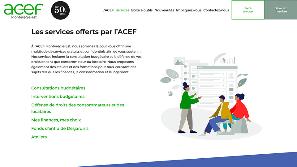 L’Association coopérative d’économie familiale (ACEF) Montérégie-est par Humains